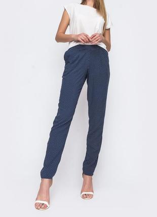 Жіночі штани темно-сині в горох 50р