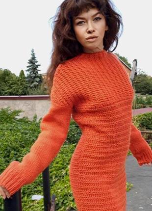 Платье дизайнерское из португалии м рыжее i am prime