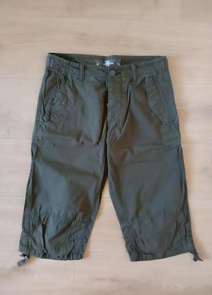 Чоловічі довгі шорти/ бриджі l.o.g.g./ однотонні якісні бриджі 100% котон