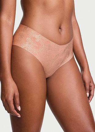Трусики бесшовные xs s m xl пралине с шиммер листьями victoria's secret оригинал виктория сикрет6 фото