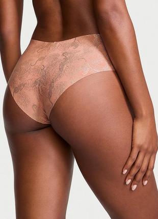 Трусики бесшовные xs s m xl пралине с шиммер листьями victoria's secret оригинал виктория сикрет7 фото