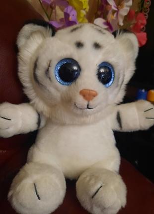 Глазистик белый тигр мягкая игрушка