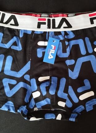 Модные черные мужские трусы боксеры fila