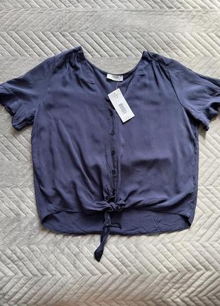 Блуза сорочка вкорочена сорочка на завʼязках papaya