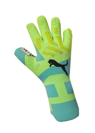 Перчатки футбольные puma future ultimate вратарские перчатки пума фьючер зелёного цвета