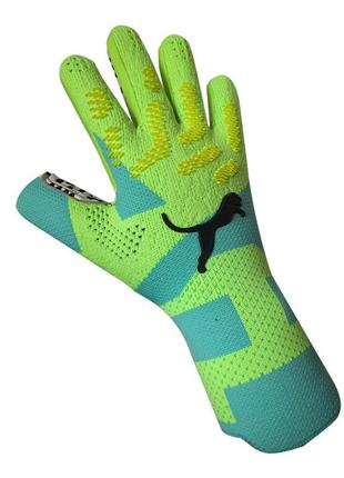 Перчатки футбольные puma future ultimate вратарские перчатки пума фьючер зелёного цвета