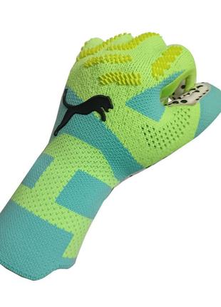 Перчатки футбольные puma future ultimate вратарские перчатки пума фьючер зелёного цвета