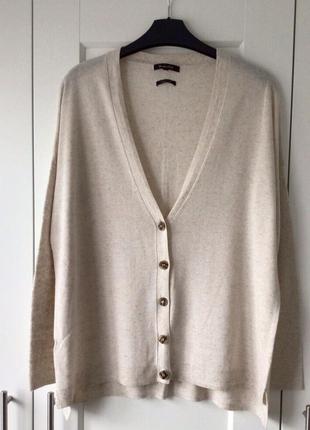 Кардиган вільного фасону, лін, massimo dutti