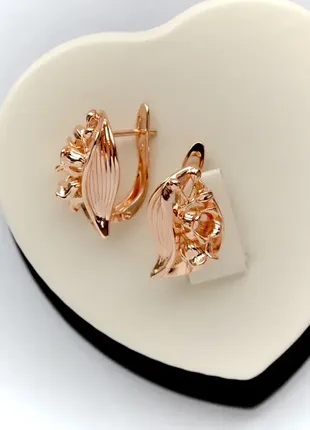 Серьги фирма xuping m&l (медицинское золото)