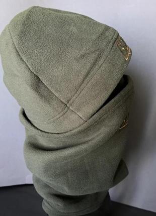 Комплект шапка и бафф флисовая тепла тактическая 5.11
