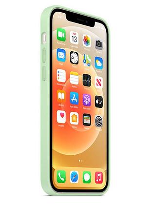 Чехол silicone case full protective (aa) для apple iphone 12 pro / 12 (6.1 дюйма) зеленый / pistachio 3