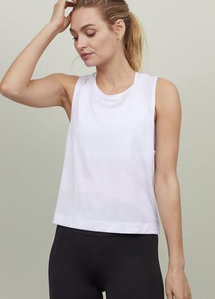 Легкая укороченная майка h&amp;m sport