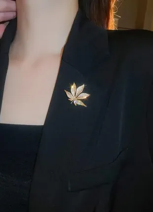 Милая брошь брошка лист