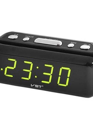 Годинник vst vst-738-2 настільний будильник світлі wu-719 зелені цифри