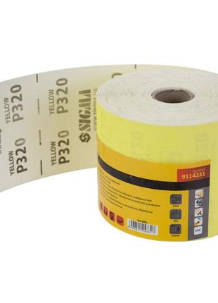 Шліфувальний папір p320 sigma 115мм×50м для роботи з деревом, металом, автомобілями, фарбою gl-55