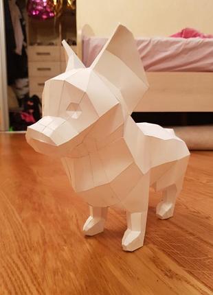 Paperkhan пазл головоломка 3d фигура собака пёс паперкрафт papercraft подарочный набор сувернир игрушка
