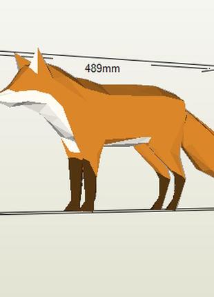 Paperkhan пазл головоломка 3d фигура лиса лисичка паперкрафт papercraft подарочный набор суверни игрушка