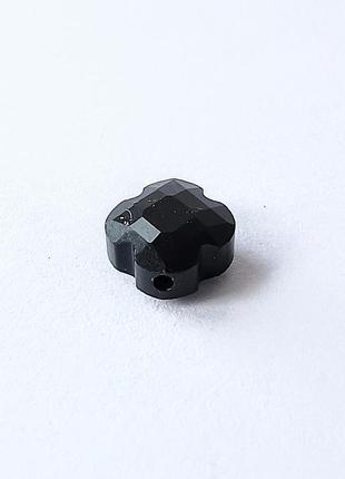 Скляні намистини finding конюшина граненка чорний 7 мм x 8 мм х 4 мм