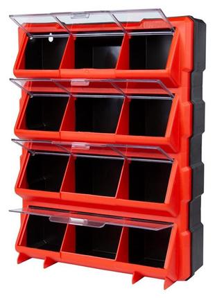 Органайзер пластиковий вертикальний із 12 відсіками для зберігання ultra 460×360×120мм органайзер для др gl-552 фото