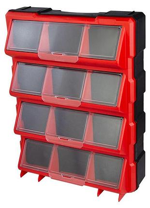 Органайзер пластиковий вертикальний із 12 відсіками для зберігання ultra 460×360×120мм органайзер для др gl-55