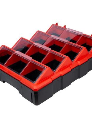 Органайзер пластиковий вертикальний із 12 відсіками для зберігання ultra 460×360×120мм органайзер для др gl-554 фото