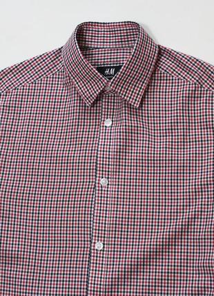 Базовая приталенная (slim fit) рубашка в мелкую клетку от h&amp;m