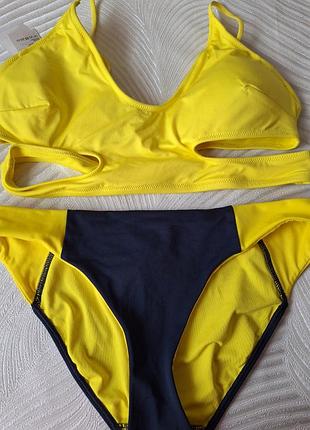 Желтый купальник фирмы h&m, Tommy hilfiger размер верха 80с, плавки м