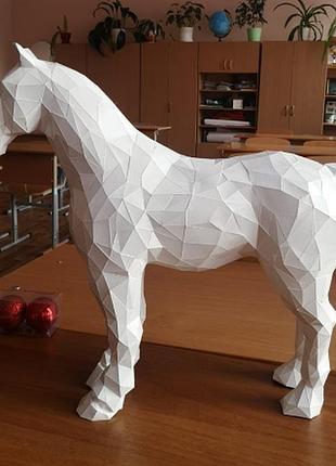 Paperkhan пазл головоломка 3d фигура конь лошадь паперкрафт papercraft подарочный набор сувернир игрушка