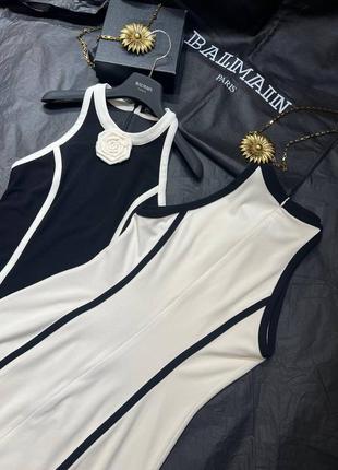 Плаття balmain чорне біле 7