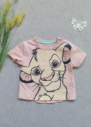 Детская футболка 0-3 мес король лев для новорожденного мальчика