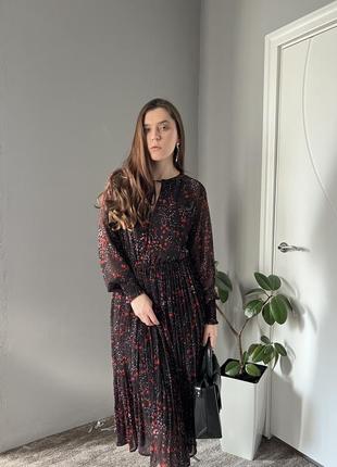 Платье плиссе-платье миди