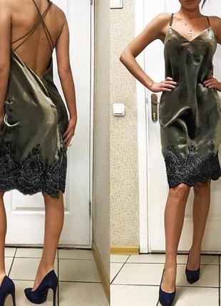 Платье комбинация рубашка бархат на шелковой основе