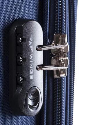 Большой текстильный черный чемодан wings l чемодан большого размера дорожный...