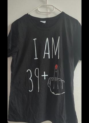 Размер l новая футболка майка из европы l am 39 мне 39 лет