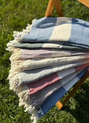 Пляжное полотенце сауна пештемаль туречковина9 фото