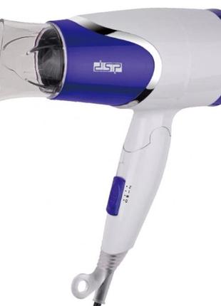 Фен для волосся електричний складаний портативний компактний 1200w dsp 30077 синій