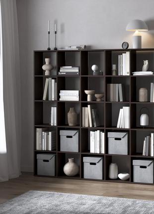 Книжкові шафи й полиці, етажерки і тумби, вітрини для віталень,етажерка м-04 для іграшок та книг на 25 комірок венге темний