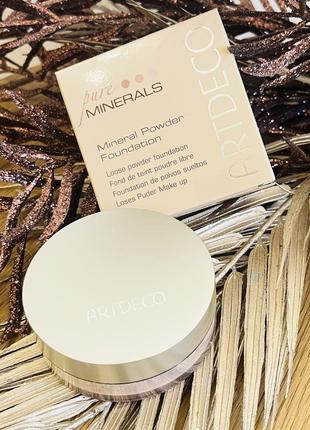 Оригінал artdeco mineral powder foundation мінеральна розсипчаста пудра 3основа