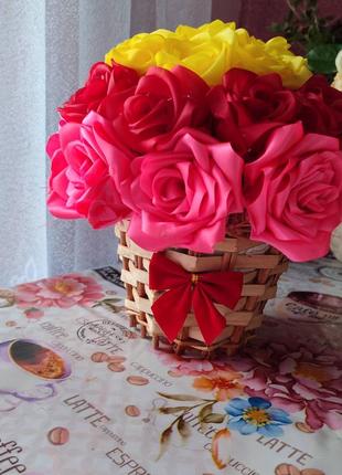 Букет з атласних стрічок