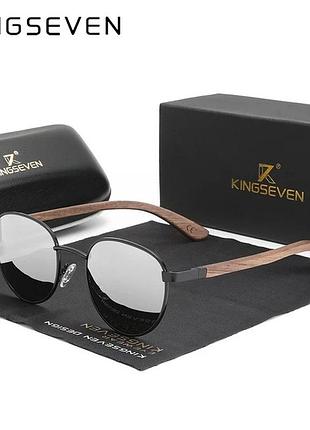 Жіночі поляризаційні сонцезахисні окуляри kingseven w5519 silver