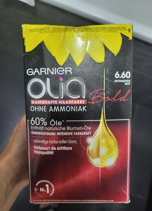 Крем-фарба без окислювача garnier olia 6.60