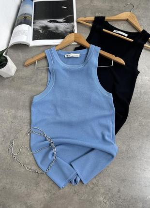 Качественная плотная майка топ zara m-l