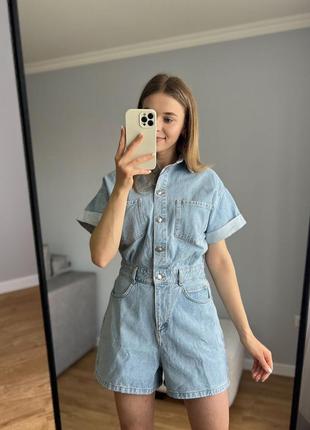 Джинсовый комбинезон zara размер s 36
