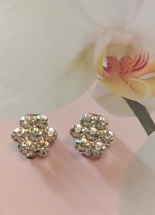 Серьги клипсы винтажные австрия