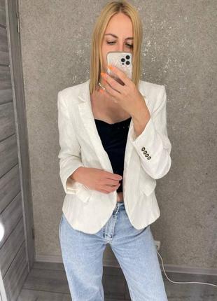 Белый жакет zara