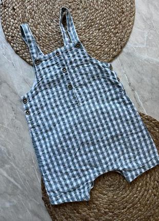 Летний комбинезон в клетку на 12-18 месяцев