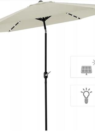 Зонт садовый с led подсветкой и чехлом 300 см gardenline