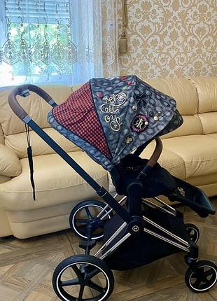 Коляска 2 в 1 cybex priam rebellious на шасси chrome
