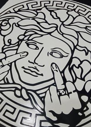 Наклейки авто автомобиль кузов мотоцикл мопед   версаче versace раземр 37х37см