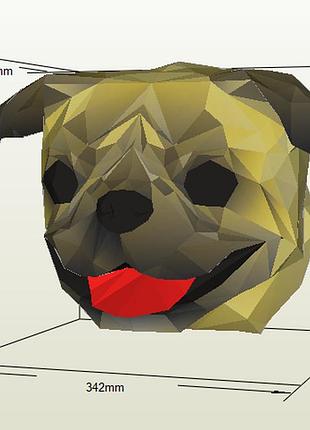 Paperkhan декор інтер'єру фігура пазл 3d фігура собака пес паперкрафт papercraft подарунковий набір сувернір іграшка